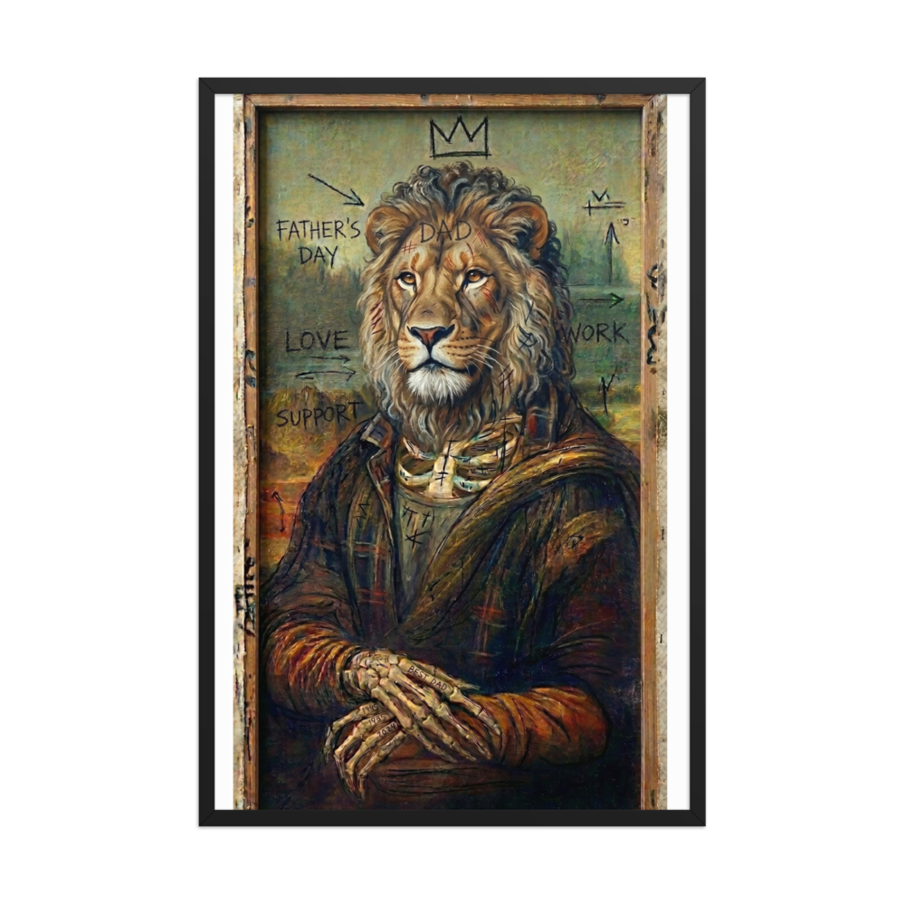 Fathers Day "Mona Lisa" Framed poster